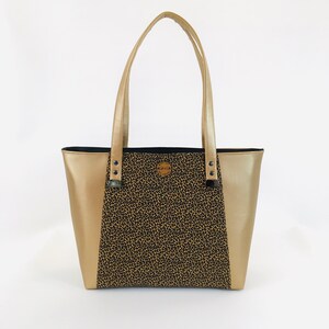 The Everyday Tote - Leopard Print with Gold Vinyl
