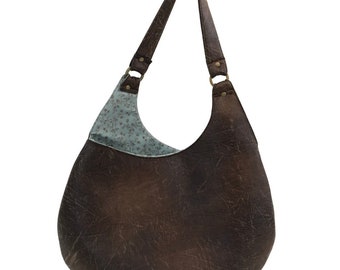 Ocean Tide Shoulder Bag - Distressed Faux Leather