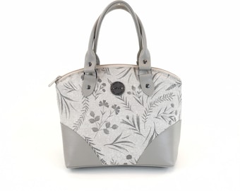 The Lola in Taupe Botanical Canvas & Vinyl