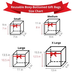 Reusable Gift Bag Jolly Snowmen Sizes Small, Medium, Large, and X-Large image 3