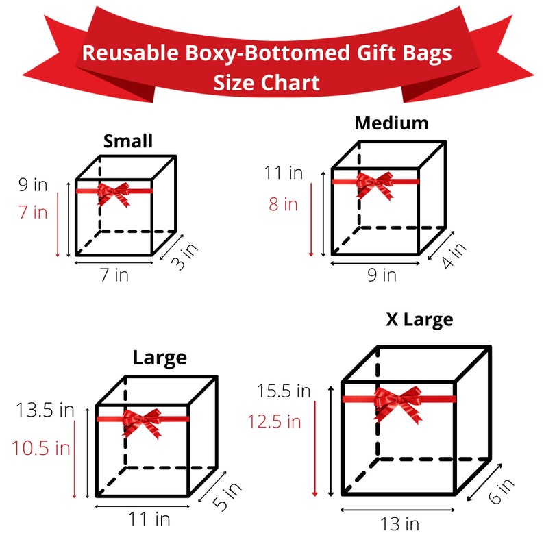 Reusable Gift Bag Jolly Snowmen Sizes Small, Medium, Large, and X-Large image 3