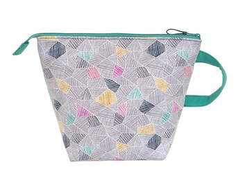 Large Project Bag - Geometric Mosaic Print - Classic Line