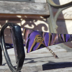 Vintage 1980&#39;s Purple Swirl Anne Klein Designer Eyeglasses, Frames Only