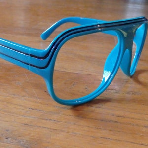 Vintage 1980&#39;s Light Blue Retro Aviator Eyeglasses, Frames Only