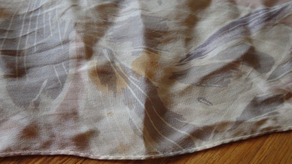 Vintage 1980's Liz Claiborne Tan Scarf - image 8