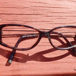 Vintage 90&#39;s Anne Klein Black Rectangular Eyeglasses, Frames Only