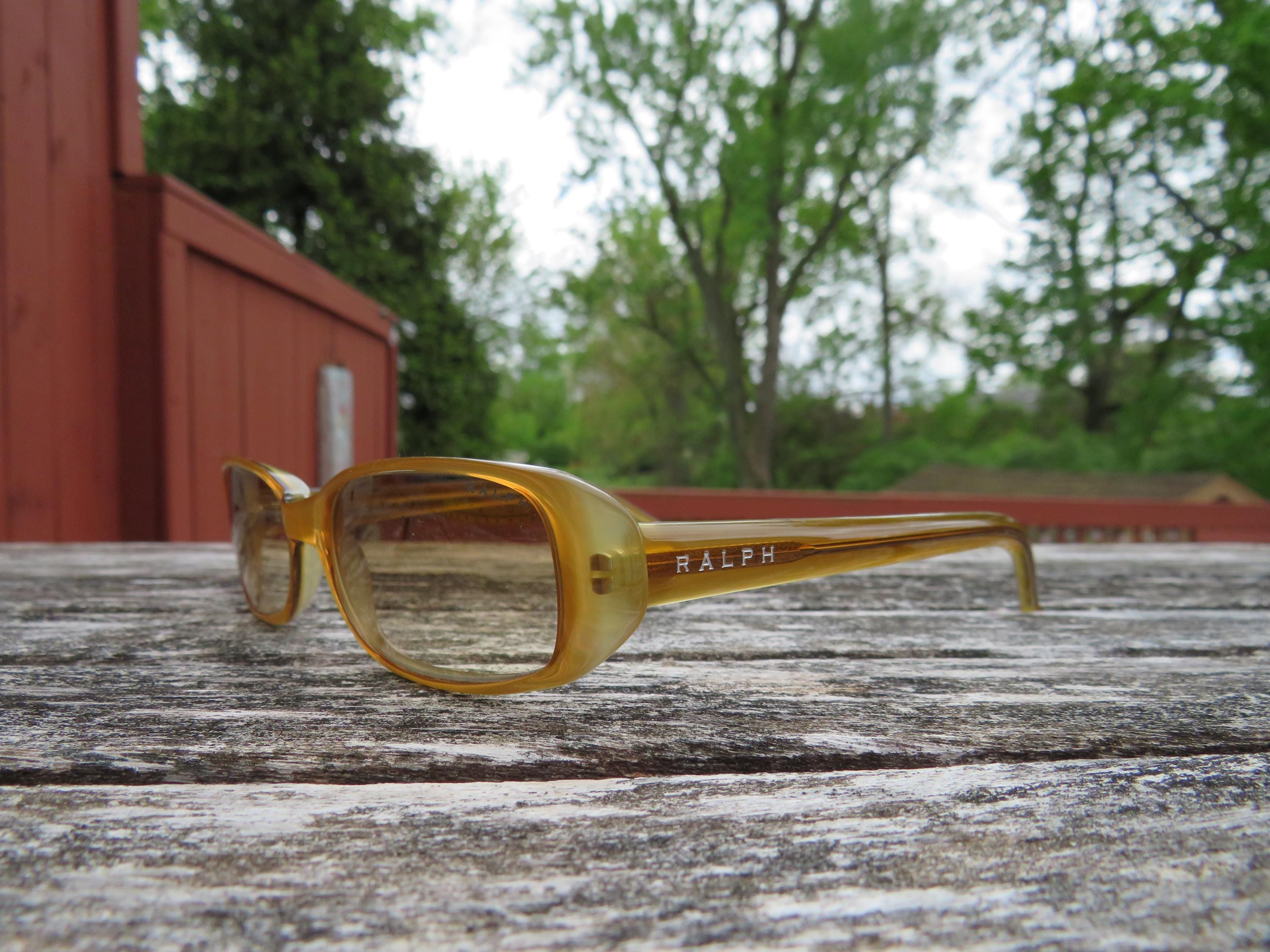 Ralph Lauren Vintage Slim Rectangle Brown-Tinted Sunglasses Ralph Lauren 7550/U/S 086P Sunglasses Rectangle Brown  main image 4