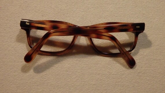 Vintage 90's Rectangle Tortoise Shell Eyeglasses,… - image 8