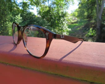 Vintage 90's Ray-Ban Tortoise Shell Eye-Glasses, Frames Only