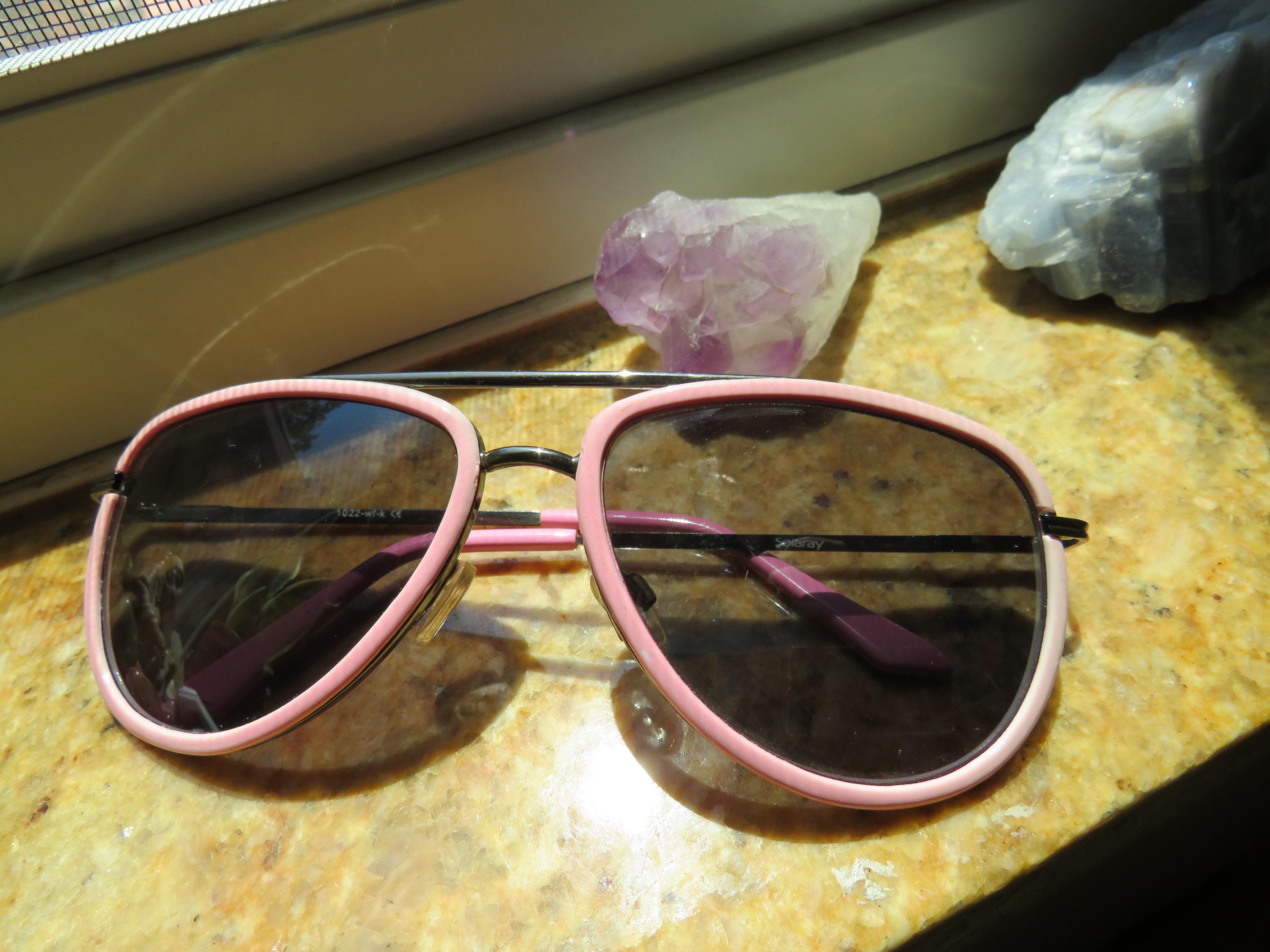 Pink Aviator Sunglasses ? TRUE VINTAGE GLASSES ? Modo Eyewear | 90s Style Amazon.com: Classic Aviator Style Pink Gradient Lens  main image 4