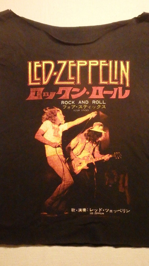 Vintage Custom-Cut Led-Zeppelin T-shirt, Asian Wr… - image 3