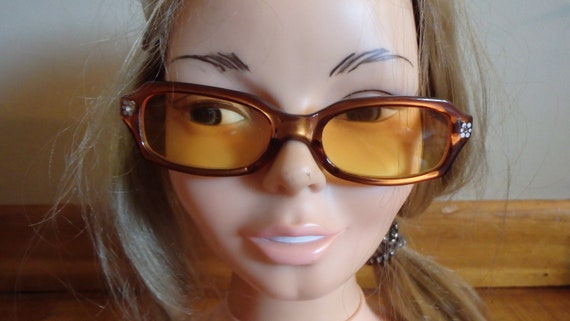 Vintage 90's Butterscotch Sunglasses with Flower … - image 6