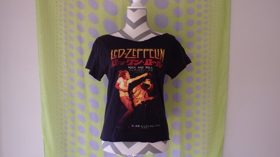 Vintage Custom-Cut Led-Zeppelin T-shirt, Asian Wr… - image 1