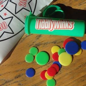 Vintage 90's Mini Tiddly Winks 1950's Style Game Key-Chain