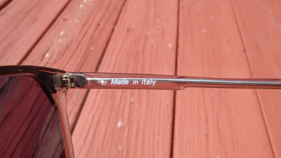 Vintage 1980's Italian Clear with Black Brow Ridg… - image 5