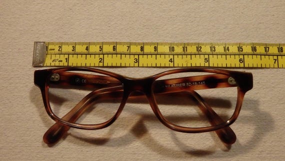 Vintage 90's Rectangle Tortoise Shell Eyeglasses,… - image 9