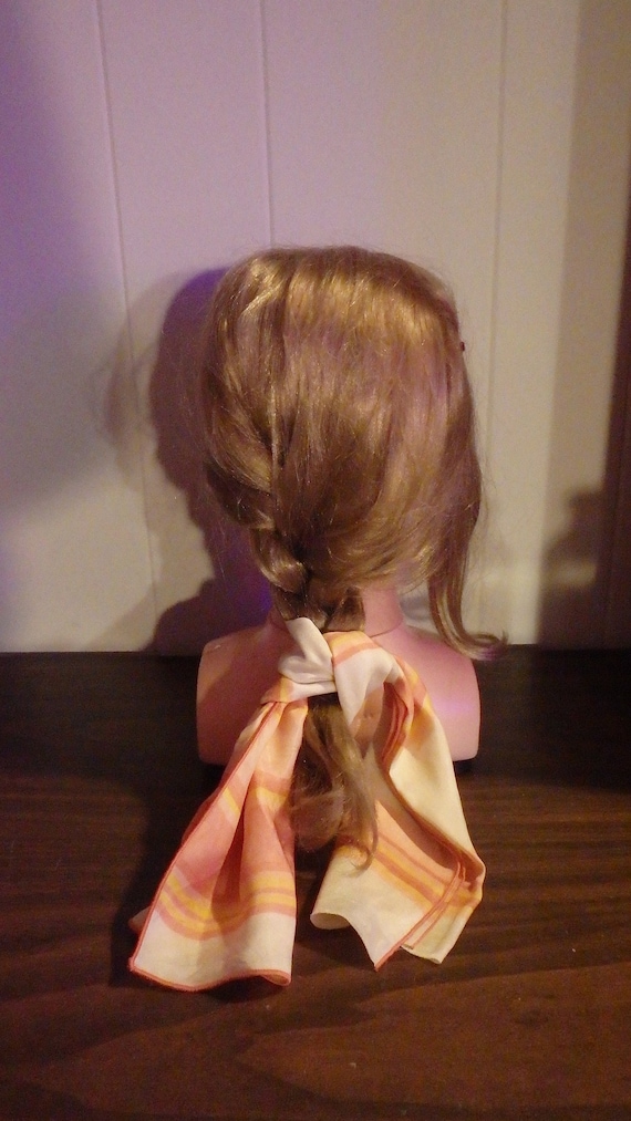 Vintage 1960's Peach Pony Tail Scarf