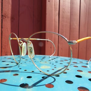 Vintage 1940&#39;s Wire Framed Wrap Around Ear Eye-Glasses, Frames Only