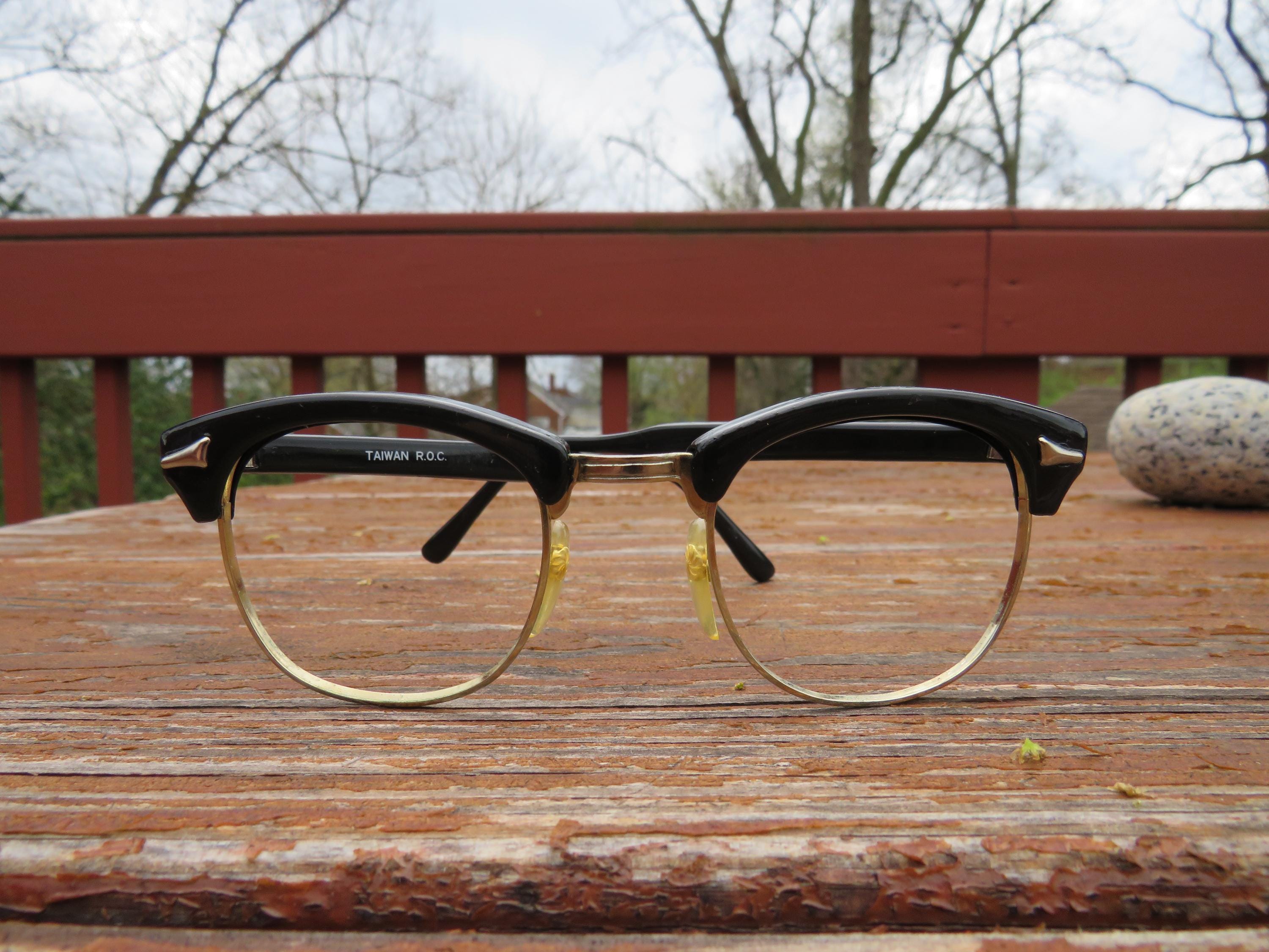 70sヴィンテージ american optical black tart VINTAGE AMERICAN OPTICAL AO/USA SKYMASTER AVIATOR 54-20 20KGP