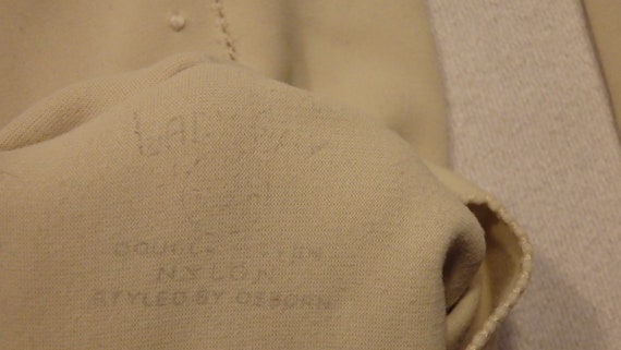 Vintage 1950's Elbow Length Gloves with Embroider… - image 5