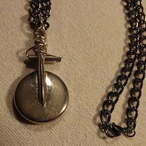 Vintage 1970&#39;s Saxophone Key Instrument Part Necklace