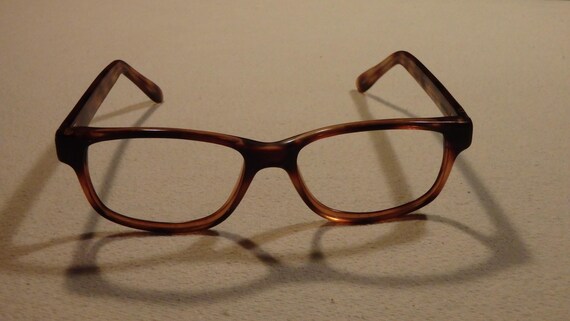 Vintage 90's Rectangle Tortoise Shell Eyeglasses,… - image 4