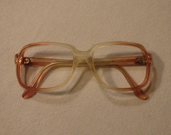 Vintage 1980's Caramel to Clear Fade Eyeglasses Frames
