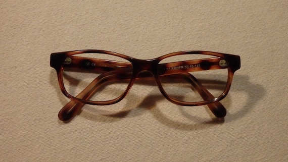 Vintage 90's Rectangle Tortoise Shell Eyeglasses,… - image 1