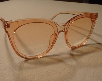 Vintage 90's Tangerine Over-Sized Sunglasses