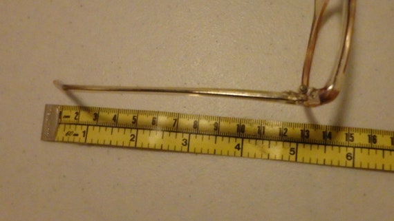 Vintage 80's Clear with Red Brow Line Design Eyeg… - image 7