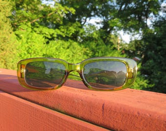 Vintage Smith Wrap Sunglasses Clutch Glass Lens Seaweed  display picture 2