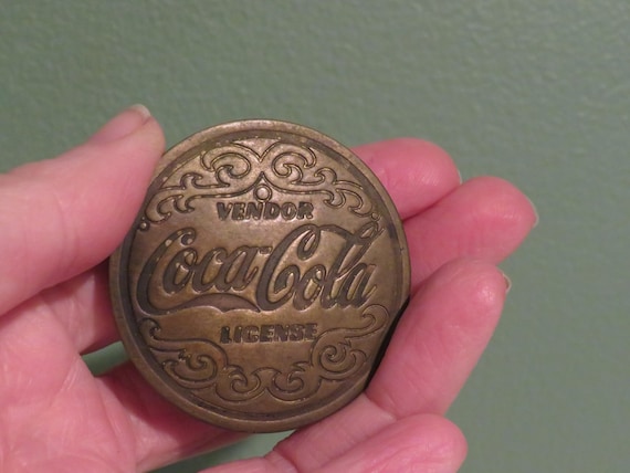 Vintage Coca Cola Vendor Pin Badge