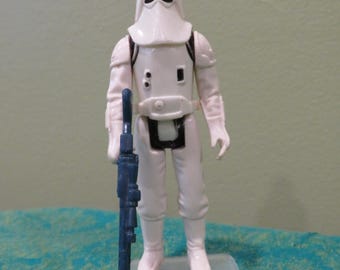 Vintage 1980's Star Wars Storm Trooper Figure 1:18 Scale 3.75" with Original Weapon