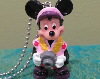 Vintage 1980's Mickey Mouse Photographer Necklace Novelty