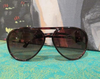 Vintage 90's Double-Nose Bridge Aviator Oscar De La Renta Sunglasses
