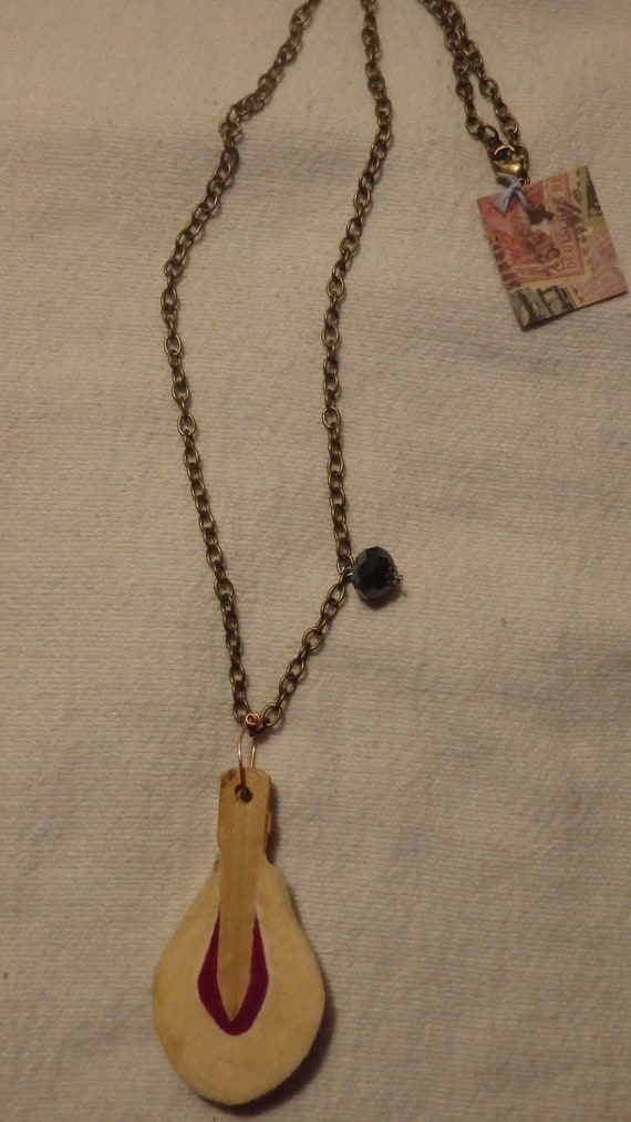 Antique 1900's Piano Hammer Necklace with Bead Acc