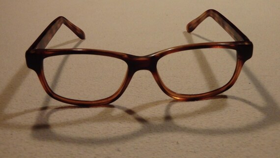 Vintage 90's Rectangle Tortoise Shell Eyeglasses,… - image 3