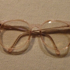 Vintage 1980&#39;s Perfectly Peach Eyeglasses Frames Only