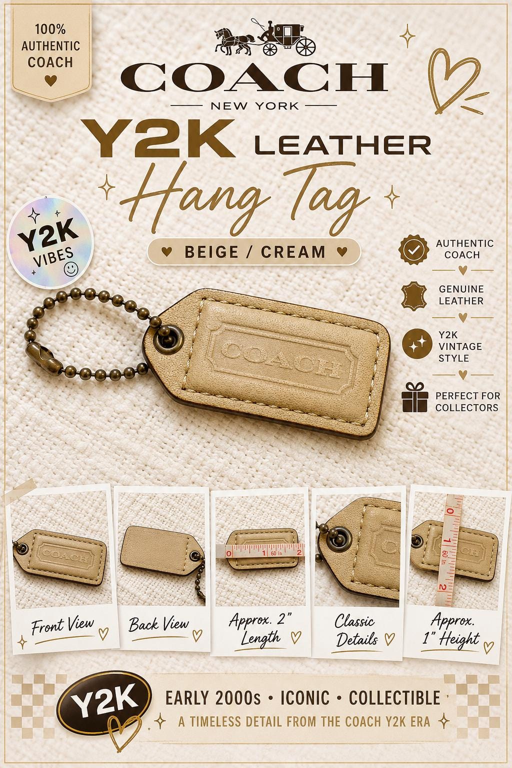 Coach Tag Chain Replacement - Etsy