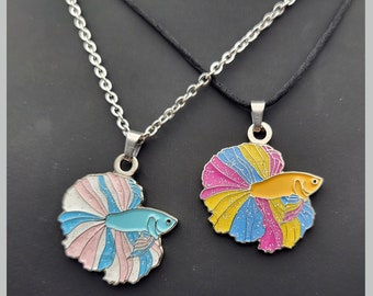 Betta Pride Enamel Pendants | Choose Your Pride Colourway | Buttons, Pins, and Jewelry