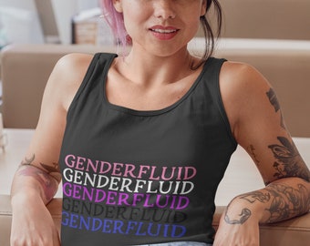 Funky Text Gender Unisex Tank Tops |  Gender Identity | Lgbtqia