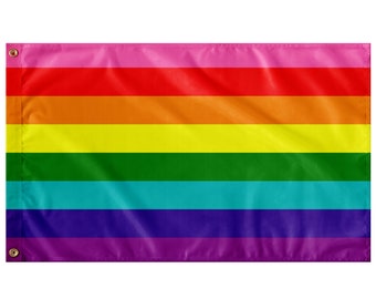 Original Rainbow Pride Wall Flag |  Single-Reverse | 36x60" | LGBTQIA2S - Sexual and Romantic Orientations