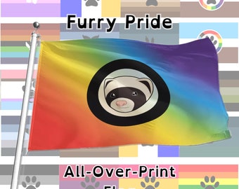 Choose Your Furry Pride Wall Flags | All-Over-Print | 5 Sizes | Furries, Scalies, Featheries