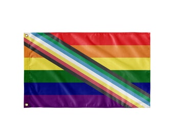 Disability Rainbow - V2 Wall Flag | 36x60" | Single-Reverse | Disability and Neurodiversity