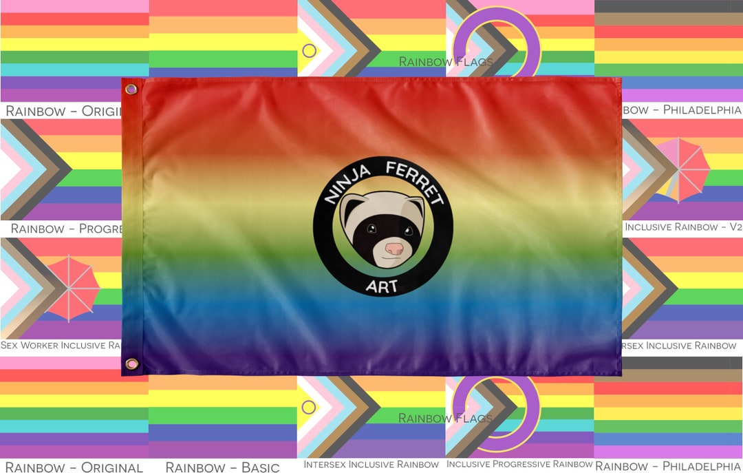 Choose Your Rainbow Pride Wall Flags Single-reverse - Etsy