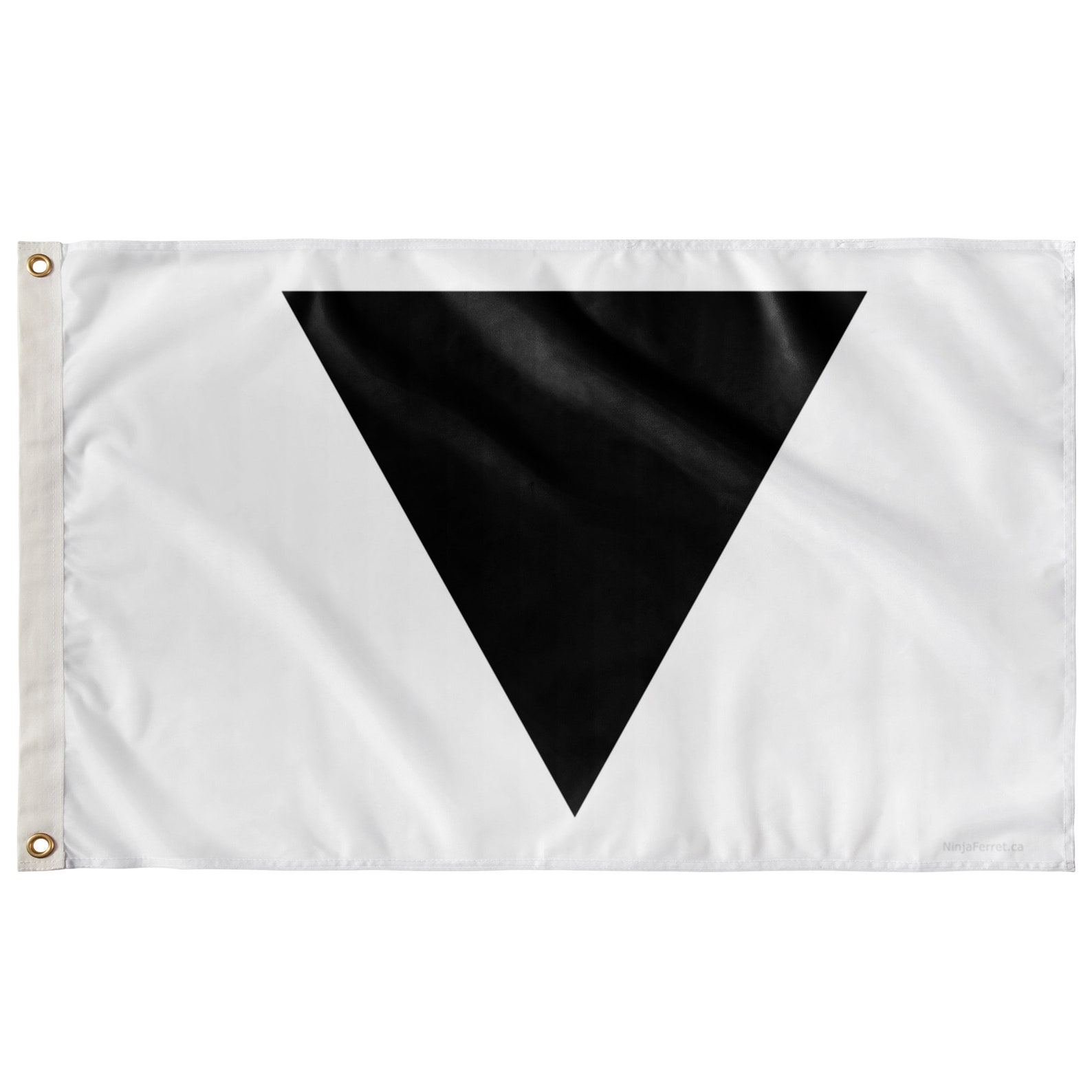 Black Triangle Wall Flag SingleReverse 36x60 Etsy