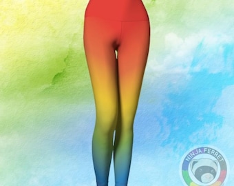 Leggings y capris de yoga Pride / Rayas, cuadros y degradados / Elige tu color / LGBTQIA2S+