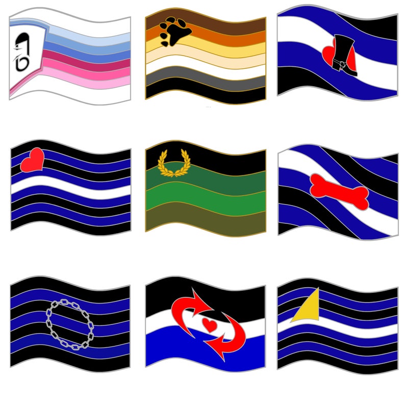 Kink and Fetish Flag Enamel Pendants Choose Your Flag Kink Etsy