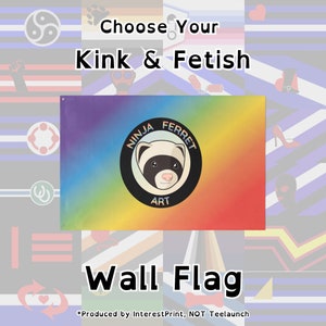 Scegli le tue bandiere da muro fetish / Monofacciali / 5 misure / Kink e fetish