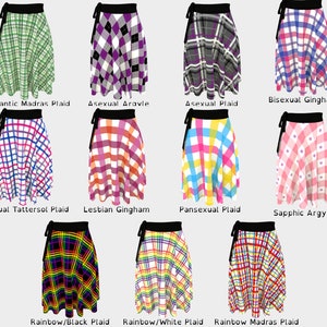 Pride Wrap Skirts | Choose Your Colourway - Plaid, Argyle, Stripes and Gradients | Clothing and Accessories  | LGBTQIA2S+ Pride